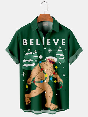 Christmas Spoof Fun Bigfoot Santa Claus - Hawaiian Shirt