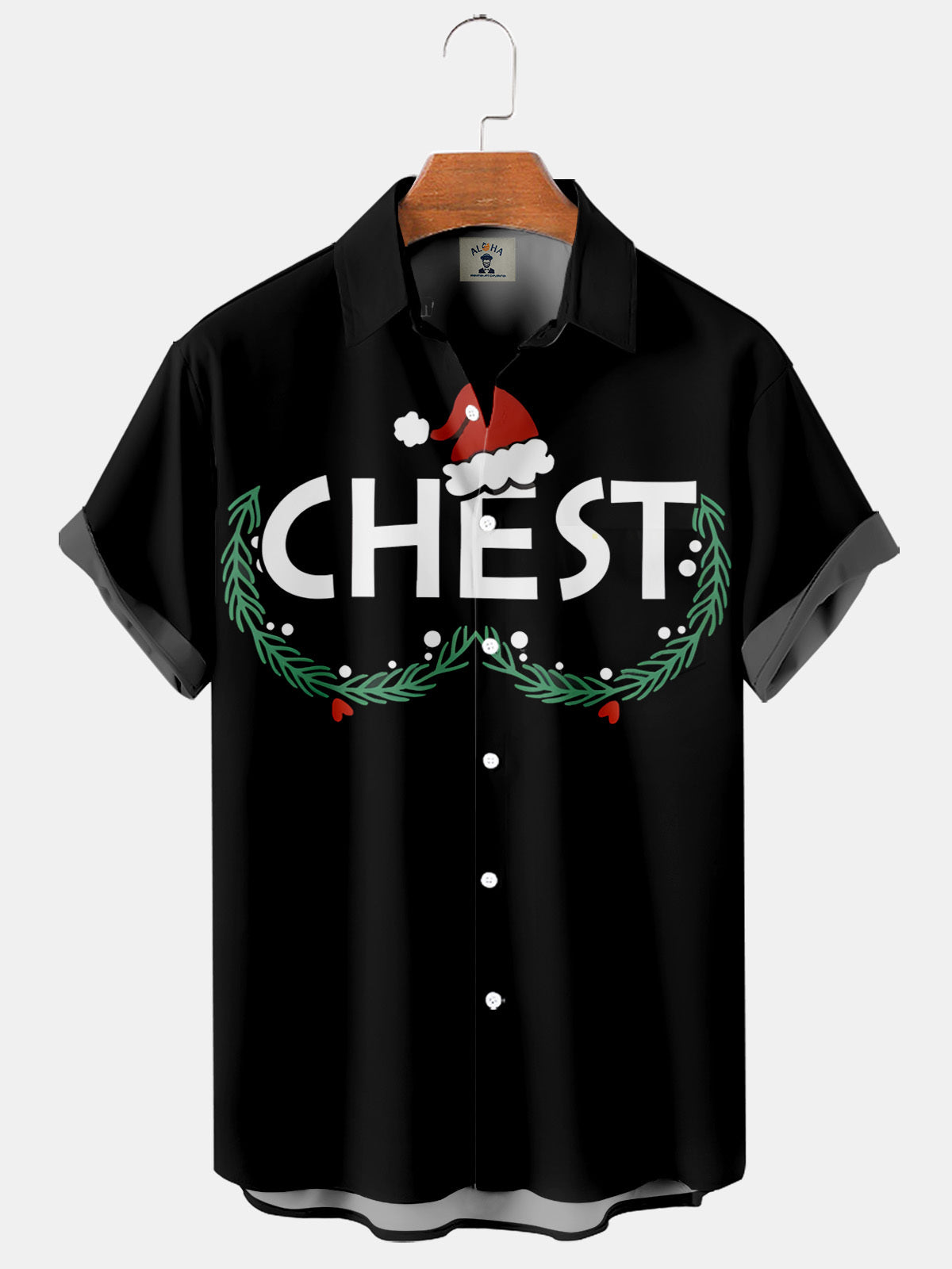 "Chest" And Santa Claus's Hat - Hawaiian Shirt