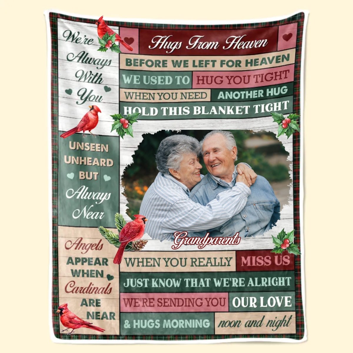 Custom Photo When You Really Miss Us - Memorial Gift For Family Members - Personalized Blanket