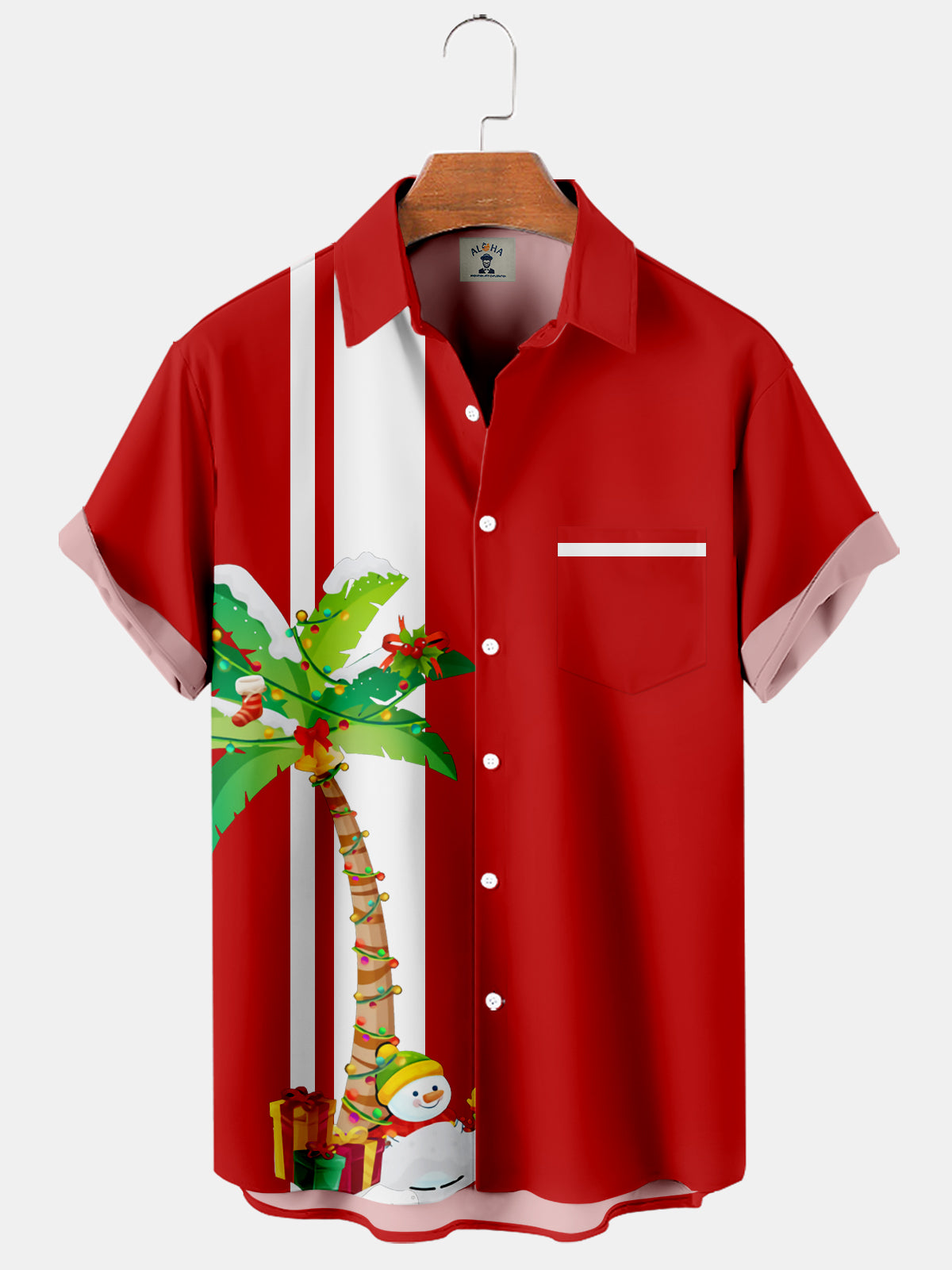 Christmas Coconut And Cute Snowman - Hawaiian Shirt