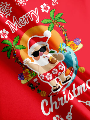 Merry Christmas Santa Drinks Coconut - Hawaiian Shirt