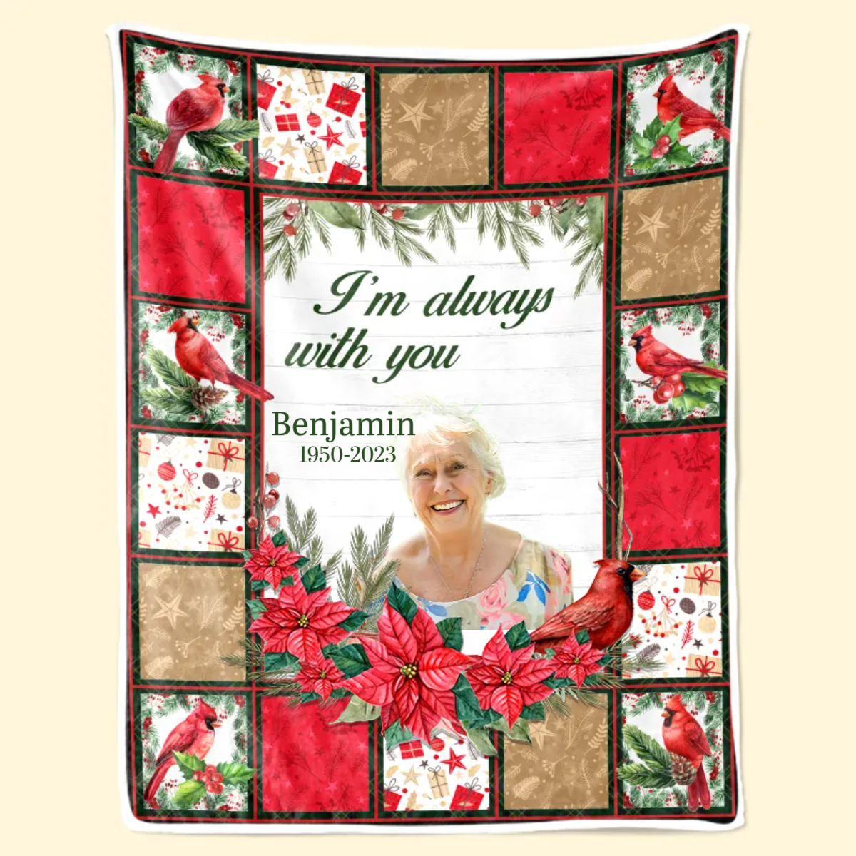 Custom Photo You Will Always Be In My Heart - Memorial Gift For Family Members - Personalized Blanket