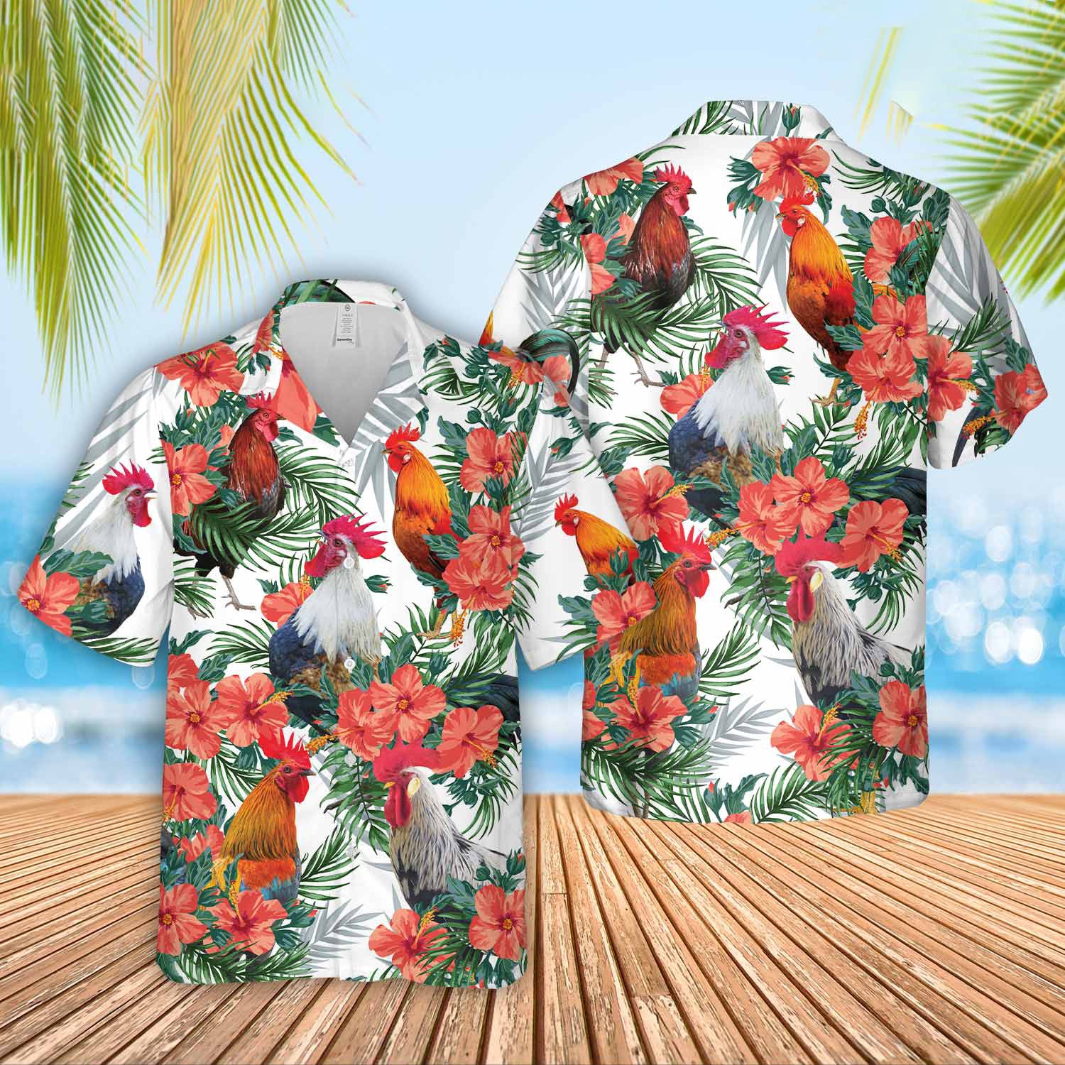 Unique Chicken Hawaiian Flowers - Hawaiian Shirt