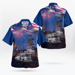 Thibodaux Volunteer Fire Department, 4Th Of July - Hawaiian Shirt