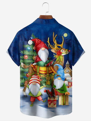 Christmas Gnome Is Riding The Reindeer - Hawaiian Shirt