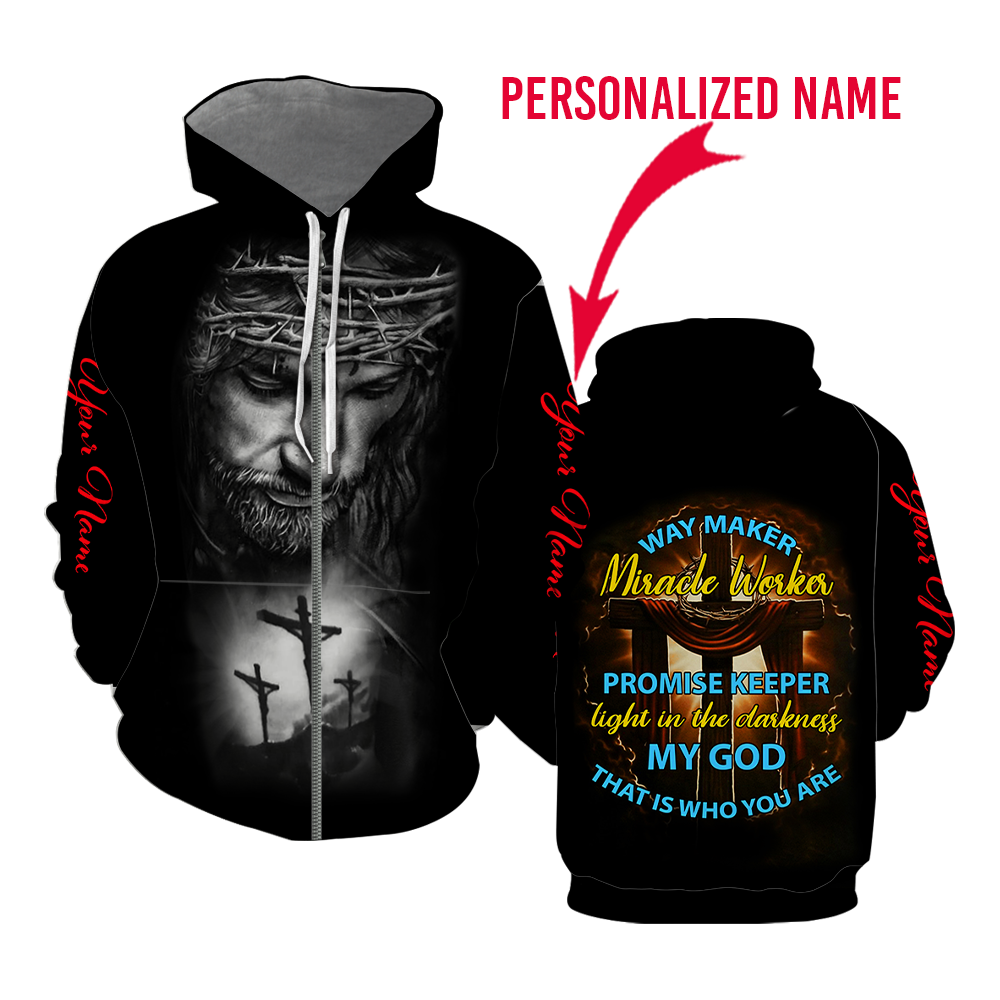 Way Maker Miracle Christian Jesus Easter - Personalized Hoodie