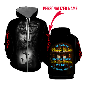 Way Maker Miracle Christian Jesus Easter - Personalized Hoodie