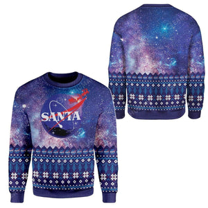 Nasa Purple Galaxy Ugly Sweater - Best Gift For Christmas