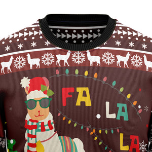 Llama Falalala Ugly Christmas Sweater