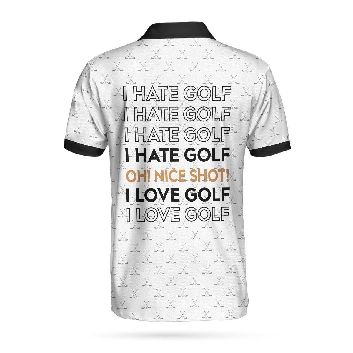 I Hate Golf Oh Nice Shot I Love Golf Polo Shirt For Men