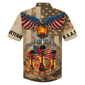 Air Force Home Of The Free Because Of The Brave Fire Gun - Hawaiian Shirt