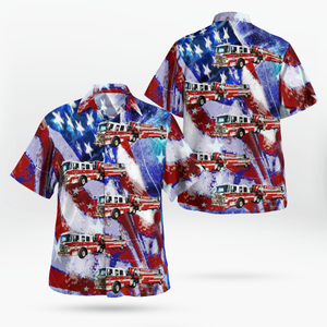 4Th Of July - District Heights Career Fire Station 26 -  Hawaiian Shirt