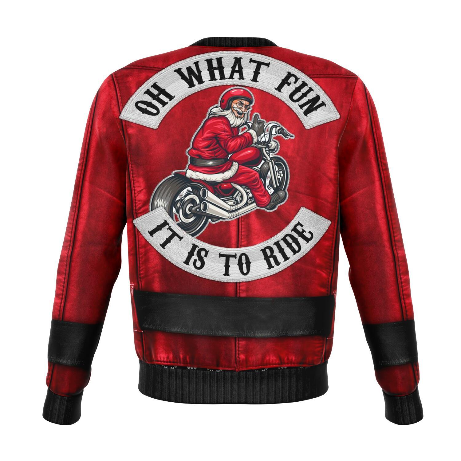 Oh What Fun It Is To Ride Biker Christmas Ugly Sweater