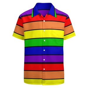 LGBT Pride Rainbow Flag Pattern Proud Lgbt - Hawaiian Shirt