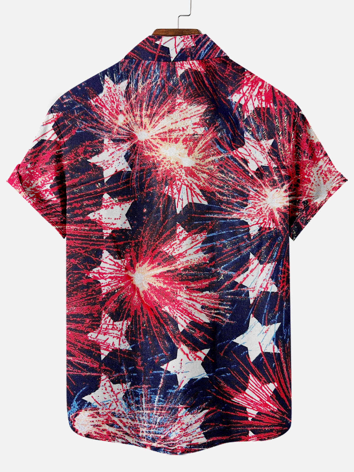 Independence Day Star Firework Pattern - Hawaiian Shirt