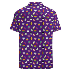 Pride Flag Heart LGBT Gay Trans Bi Ace Queer - Hawaiian Shirt