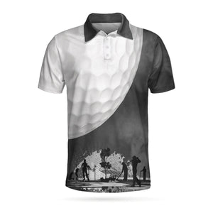 Golf Ball And Smoke Background Smoke Golf Player Best Polo Shirt For Men