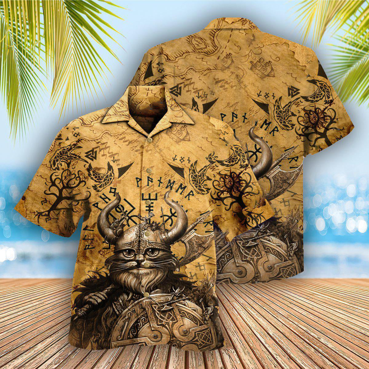 Viking Good Meows Go To Heaven Bad Meows Go To Valhalla - Hawaiian Shirt