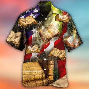 Book Independence Day Magic - Gift For Book Lover - Hawaiian Shirt