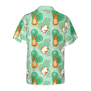 Cat Love And Free Hawaiian Shirt