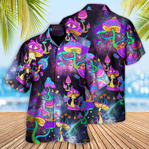 Hippie Mushroom Hippie Life Love - Hawaiian Shirt