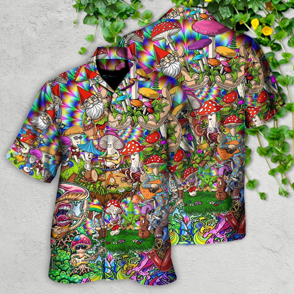 Hippie Mushroom Music Band Of Life - Hawaiian Shirt