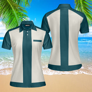 Retro 50s Rockabilly Style Casual Polo Shirt