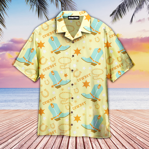 Cowboys Rodeo Yellow Aloha - Hawaiian Shirt