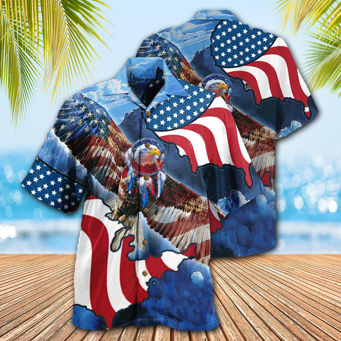 Independence Day America Special Patriotic Eagle - Hawaiian Shirt