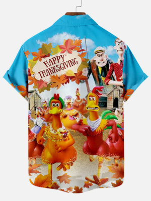 Thanksgiving Day Party Chicken Run - For Men & Women - Hawaiian Shirt