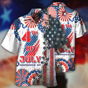 America Independence Day Happy Day -  Hawaiian Shirt