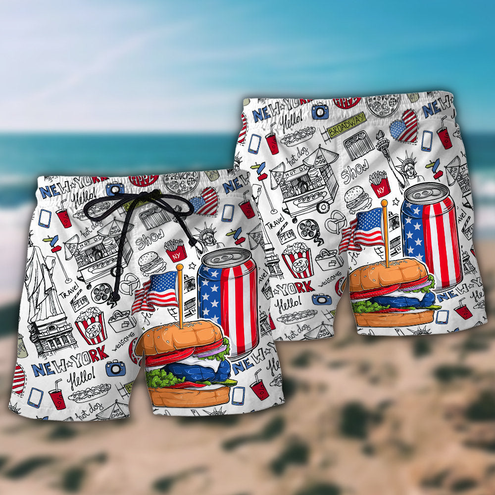 Food Independence Day - Beach Shorts