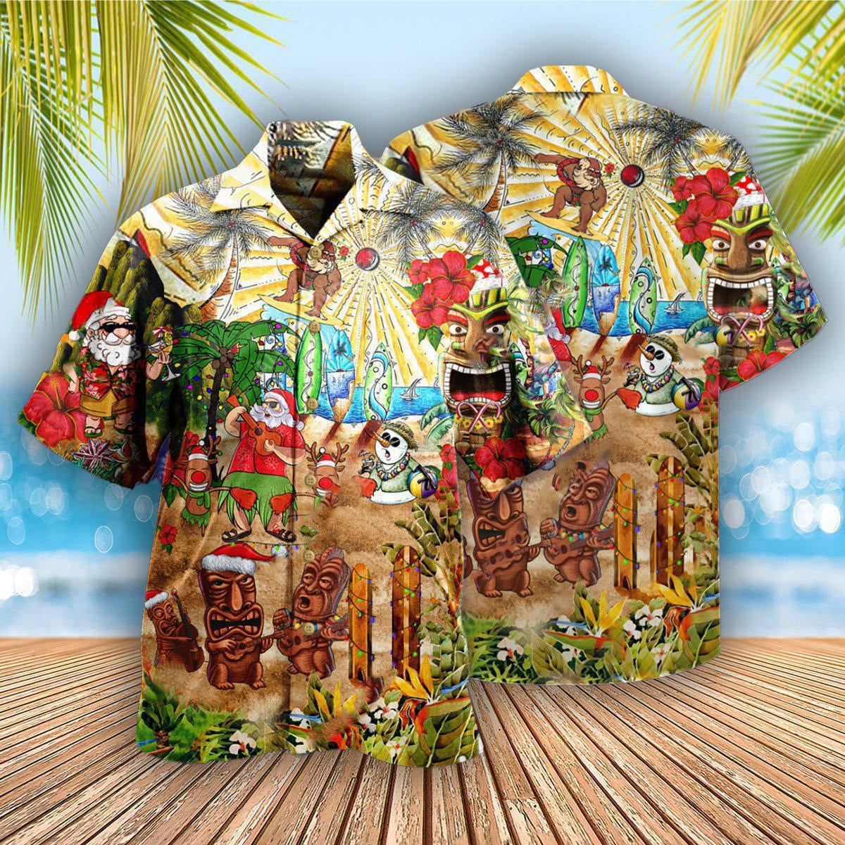 Christmas Mele Kalikimaka From Hawaii With Flower - Hawaiian Shirt