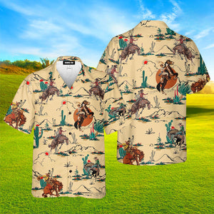 Horse Cowboy Yellow - Hawaiian Shirt