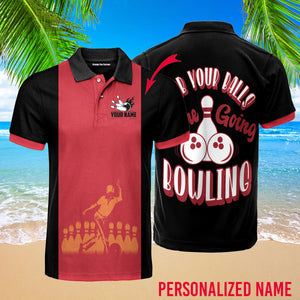 Custom Name We Going Bowling Funny Player - Personalized Men Polo Shirt