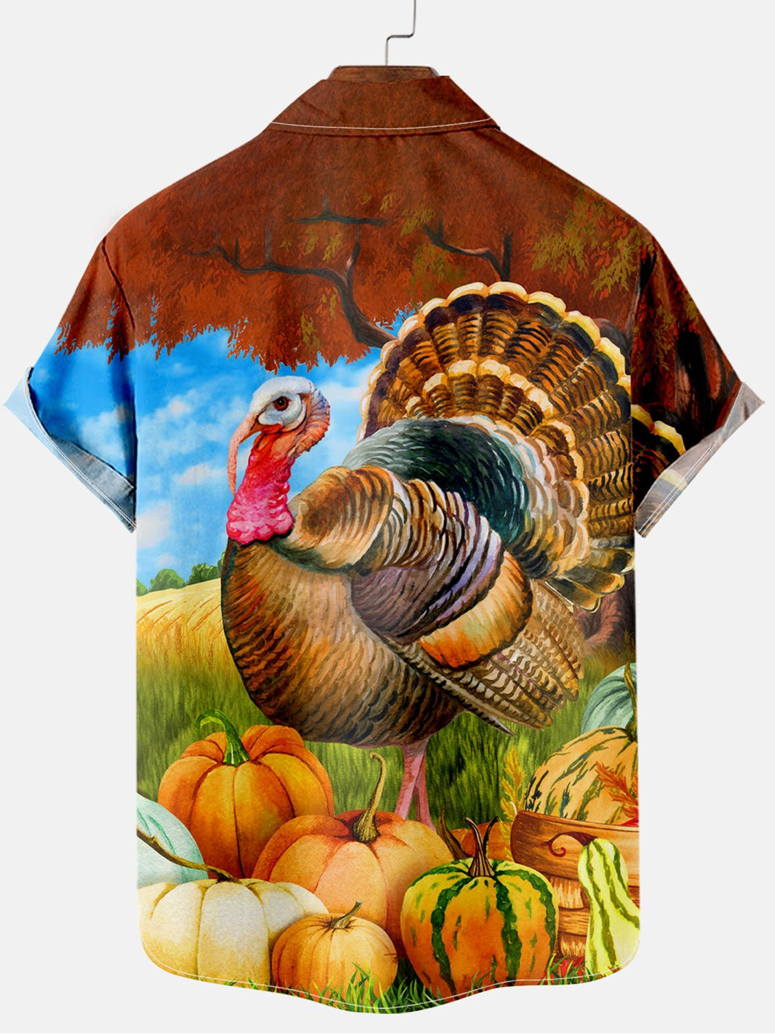 Thanksgiving Day Turkey Pumpkin Art - Hawaiian Shirt