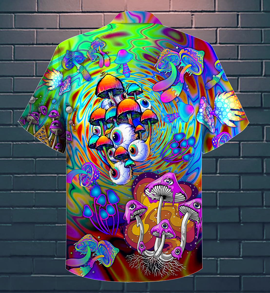 Mushroom Stay Trippy Little Hippie - Hawaiian Shirt