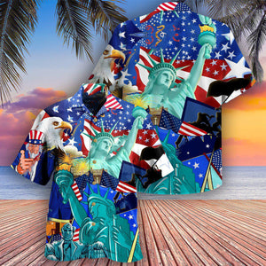 America Patriotism Is Voluntary - Hawaiian Shirt