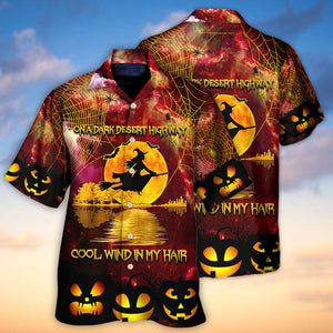 Hippie Halloween Dark Desert Highway Cool Wind - Hawaiian Shirt