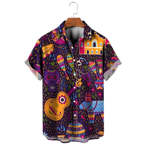 Vintage Guitar Cinco De Mayo - Hawaiian Shirt