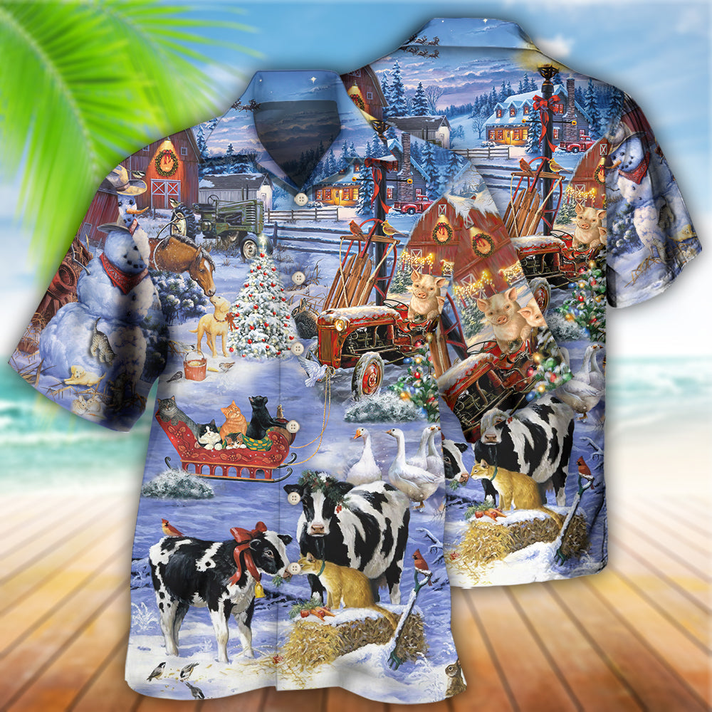 Christmas Love Farm - Gift For Men And Women - Hawaiian Shirt