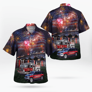 Town Of Tonawanda, New York, River Road Fire Co - Hawaiian Shirt