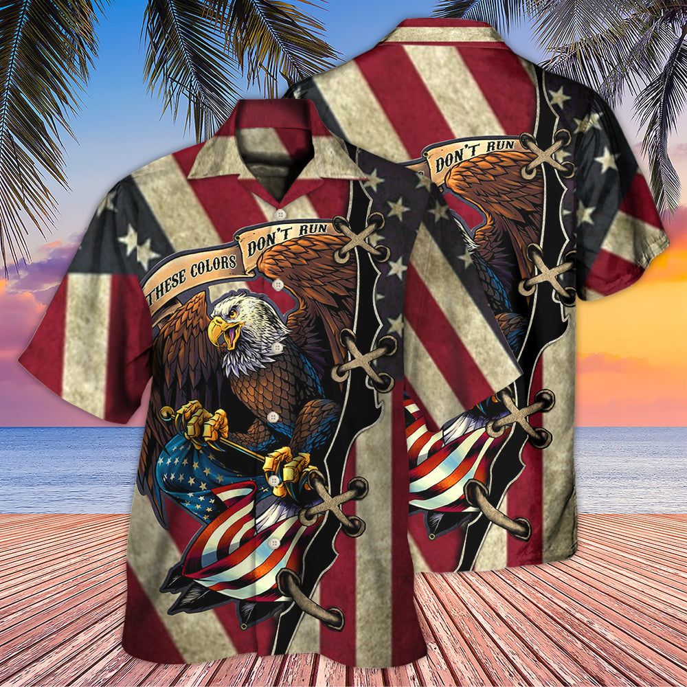 America Eagle Fly Flag -  Hawaiian Shirt