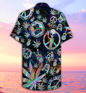 Hippie Alien Peace Life - Hawaiian Shirt