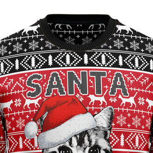 Santa Claws Cat Ugly Christmas Sweater