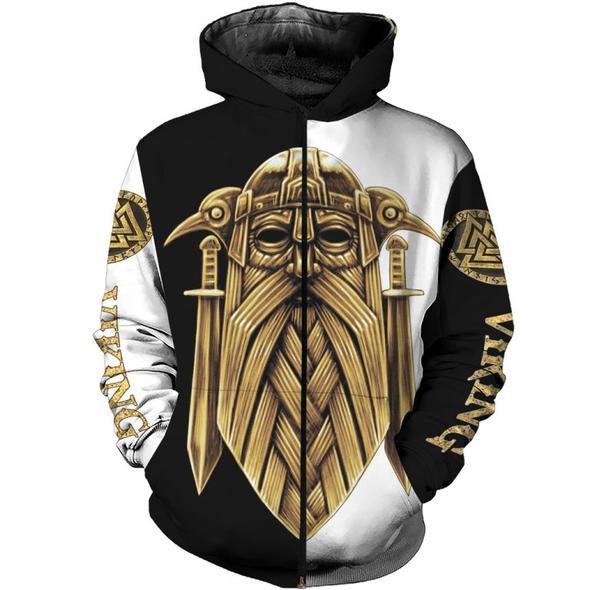 White And Yellow Vikings - Hoodie