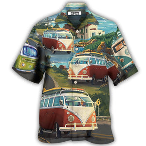 Hippie Van Life Style Love Beach - Hawaiian Shirt