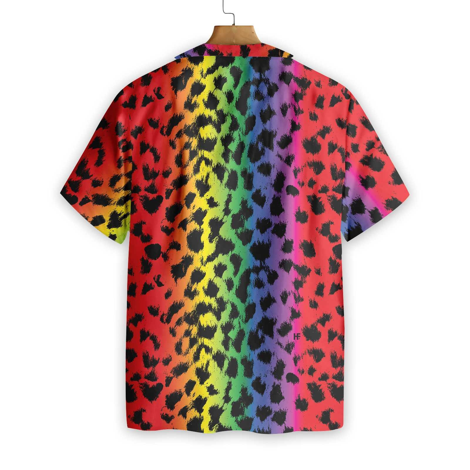 Cool Leopard Skin With Rainbow Color LGBT - Hawaiian Shirt