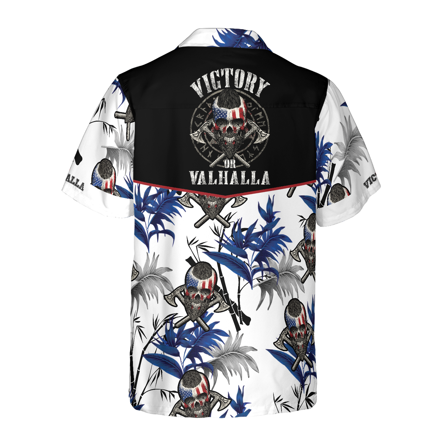 Victory Or Valhalla Viking White - Hawaiian Shirt