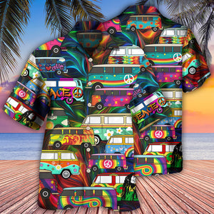 Hippie Bus Colorful Style - Hawaiian Shirt